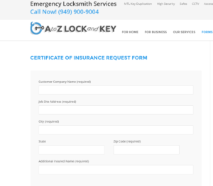 locksmith insurance, insured locksmith, insured service